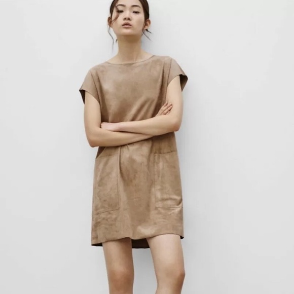 Aritzia Wilfred Free Brown Nori Shift Dress S